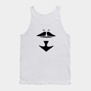 Gray and Black Athos Musketeer Mustache and Goatee Tank Top